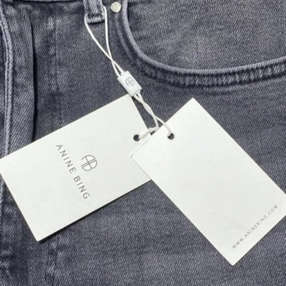 NEW ANNIE BING Womens Jeans washed Black Size 29 High Rise Skinny Slim Denim - Picture 5 of 9